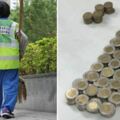 清潔工好心「撿411枚硬幣送警局」拾金不昧，6個月後竟「慘被逮捕」移法送辦！