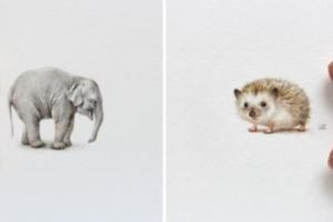 她沒時間畫大幅作品於是研究「3公分水彩畫」，結果現在的作品把大家都療癒到不要不要的！