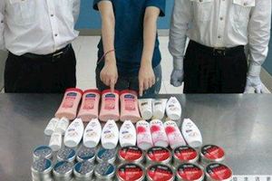 女子用沐浴露瓶裝「珍珠奶茶」闖關內藏2915粒鉛彈！