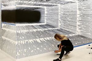 神利用「線條」做出震撼創作　天才女藝術家：我最驕傲的視覺錯覺作品