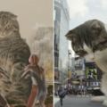 進擊的巨喵！動畫師神改圖《當貓咪變大後》的第一步是侵略地球！