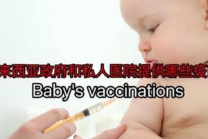 馬來西亞嬰兒政府醫院和私人醫院提供哪些疫苗？