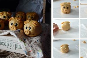 【月下老人】月餅變風味獨特的---豬豬月餅