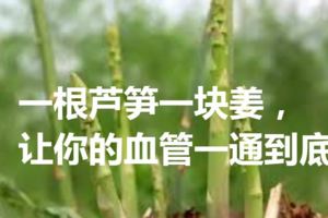 血栓遇到了「死對頭」，一根蘆筍一塊姜，讓你的血管一通到底