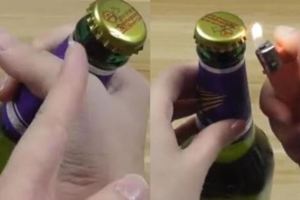 喝了18年啤酒才知道，瓶蓋上有個小技巧用手就能擰開，趕快試試！