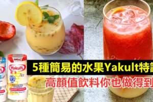 5種簡易的水果Yakult特調！高顏值飲料你也做得到！