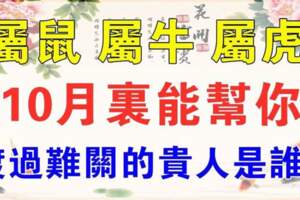 （屬鼠屬牛屬虎）10月裡能幫你渡過難關的貴人是誰？