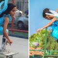 【影片】巴西小女孩穿上仙女服裝玩滑板「驚呆全世界」，她的技術厲害到大人也要跪著看完！