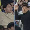 韓國人超會玩..當球迷被「KISSCAM」CUE到時，大家不是玩親親而是隔空尬舞笑翻全場！
