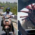 印度警察戴「冠狀病毒盔」勸民眾回家　網一看笑翻：會不會有人特地跑出門看它？