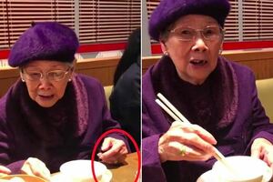 梅艷芳96歲媽媽現身，一個月12萬不夠花，手上翡翠戒指卻亮了