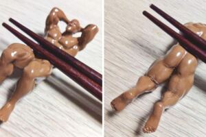 素人自製商品「肌肉男筷架」太受歡迎　網友求量產：可惡～想玩