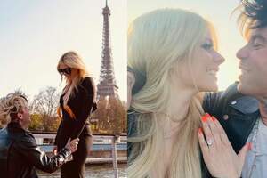 艾薇兒被求婚了！巴黎鐵塔下曬「巨大愛心鑽戒」：永遠愛你