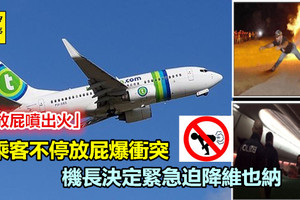 放屁噴出火 乘客不停放屁爆衝突 機長無奈緊急迫降