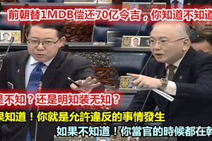 (你是不知？還是明知卻裝無知?) 針對前朝政府替1MDB償還70億債務　林冠英與魏家祥扛上 《內附視頻》