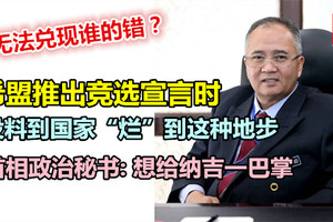 首相政治秘書: 想給納吉一巴掌 無法兌現承諾誰的錯？