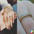 女友收到他親手製作的「集齊7顆寶石」的訂婚戒指超開心，當她知道「這個寶石組合的甜蜜寓意」後立刻決定嫁了！