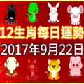 【每日運勢】12生肖之每日運勢2017年9月22日 