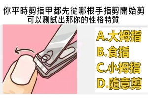 【性格測試】剪指甲先剪哪個 看你性格與脾氣