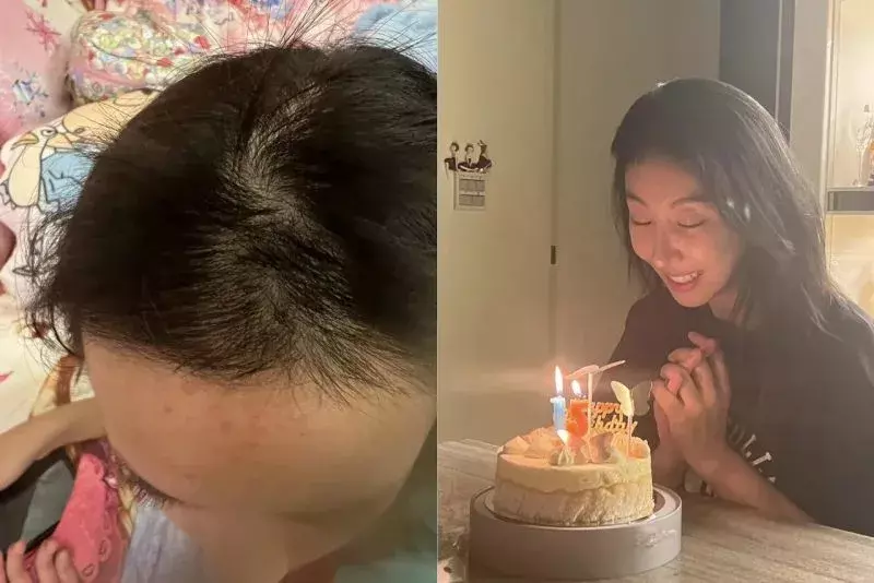 ▲李宇柔生日時管教愛女，剃掉其前額頭髮，讓網友相當震驚。（圖 / 翻攝自李宇柔臉書）