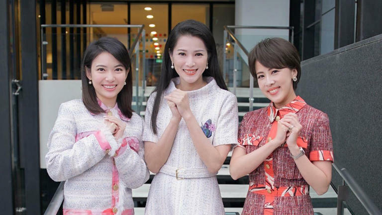 劉宸希(左起)、李文儀、朱培滋,換新裝拜年。(圖/三立提供) 劉宸希(左起)、李文儀、朱培滋,換新裝拜年。(圖/三立提供)