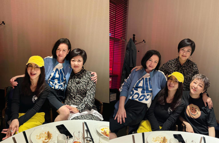 曾華倩(左圖中)去年10月與陳美鳳相聚,兩人因演出8點檔結緣。(圖/臉書 崔佩儀) 曾華倩(左圖中)去年10月與陳美鳳相聚,兩人因演出8點檔結緣。(圖/臉書 崔佩儀)