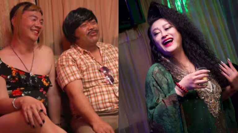 巴大雄〈舅媽〉MV驚喜滿滿,紀曉君完全詮釋舅媽一角。(圖/翻攝自阿翰Po影片、巴大雄臉書) 巴大雄〈舅媽〉MV驚喜滿滿,紀曉君完全詮釋舅媽一角。(圖/翻攝自阿翰Po影片、巴大雄臉書)