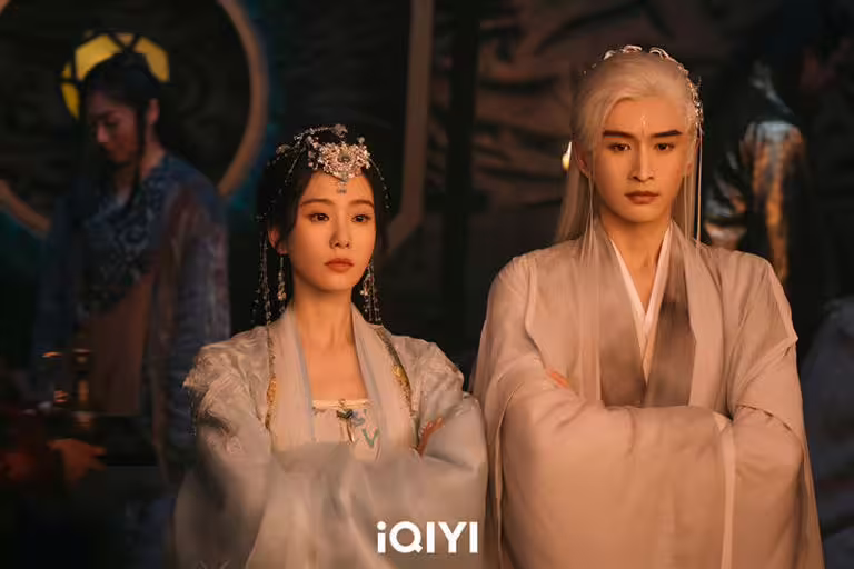 劉詩詩(左)、張雲龍拍攝《淮水竹亭》時氣氛歡樂。(圖/iQIYI愛奇藝國際版提供) 劉詩詩(左)、張雲龍拍攝《淮水竹亭》時氣氛歡樂。(圖/iQIYI愛奇藝國際版提供)