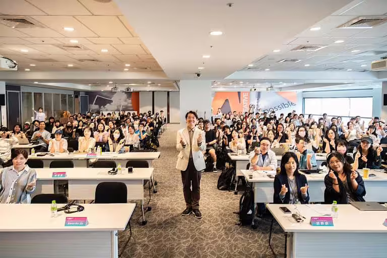 韓國無線電視台 SBS 資深執行董事權虎進於工作坊現場。 韓國無線電視台 SBS 資深執行董事權虎進於工作坊現場。