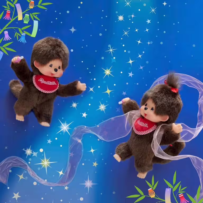 到了 1980 年 Sekiguchi 公司於日本播出首部動畫《Futago no Monchhichi》,1983 年知名動畫公司漢納巴伯拉(Hanna-Barbera)也跟進推出動畫《Monchhichis》。 到了 1980 年 Sekiguchi 公司於日本播出首部動畫《Futago no Monchhichi》,1983 年知名動畫公司漢納巴伯拉(Hanna-Barbera)也跟進推出動畫《Monchhichis》。