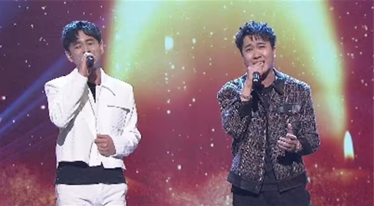 吳俊宏(左)、沈建豪演唱〈不曾說愛你〉。(中視提供) 吳俊宏(左)、沈建豪演唱〈不曾說愛你〉。(中視提供)