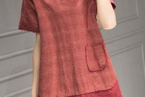 棉麻短袖t恤女2017夏新款韓版打底衫鏤空體恤中長款大碼mm上衣