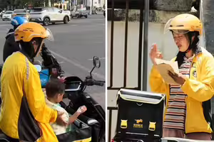 年輕媽「小孩放外送箱」頂高溫跑單！突收一封信淚崩　泣訴背後鼻酸真相