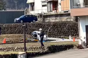 日本岐阜直升機墜稻田 機上2老翁奇蹟生還