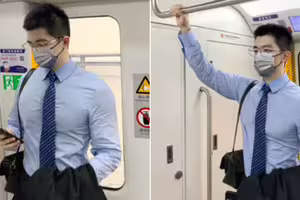 搭車驚見天菜上班族肌肉超猛！摘下口罩「驚人真面目曝」