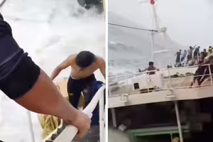 貨輪猛撞中國漁船 船員倒一片慘了 貨輪猛撞中國漁船 船員倒一片慘了