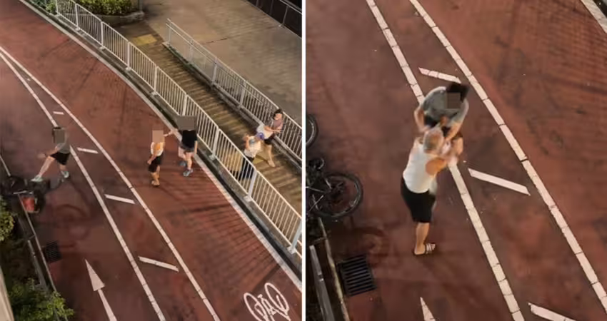 女子闖車道險被撞　護花男槓上阿伯！結局眾人看傻