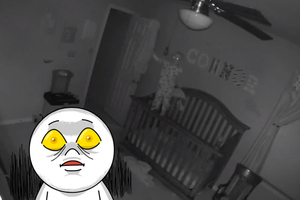 媽媽在嬰兒房偷放攝影機，居然拍到兒子被惡靈附身的影片，讓人毛骨悚然…