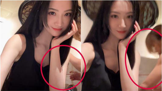 景甜背後突然出現不速之客,讓網友嚇壞,所幸只是烏龍一場。(圖/翻攝自微博) 景甜背後突然出現不速之客,讓網友嚇壞,所幸只是烏龍一場。(圖/翻攝自微博)
