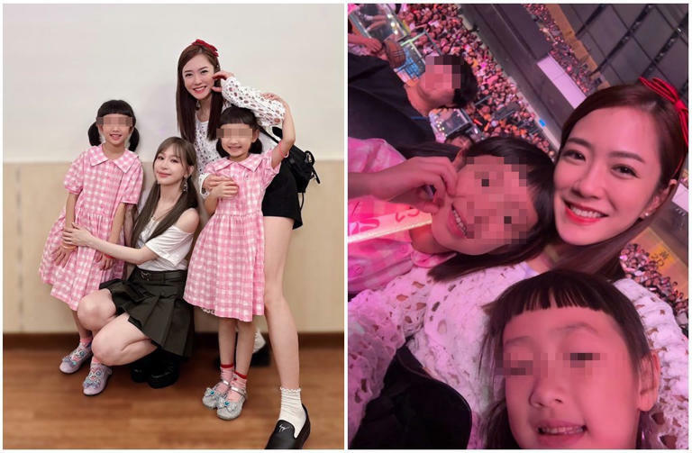 楊千霈帶著兩個女兒朝聖王心凌演唱會,還曬出在後台的大合照。(圖/楊千霈臉書) 楊千霈帶著兩個女兒朝聖王心凌演唱會,還曬出在後台的大合照。(圖/楊千霈臉書)