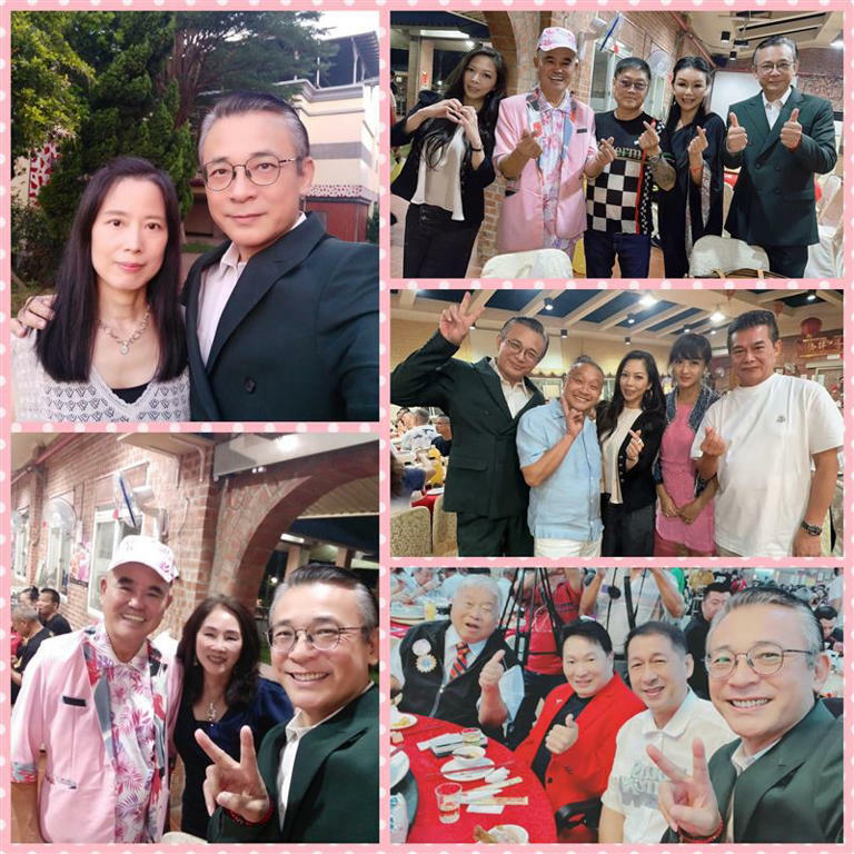 胡鴻達(左上)參加黑支(左下)婚宴(圖/翻攝自臉書) 胡鴻達(左上)參加黑支(左下)婚宴(圖/翻攝自臉書)