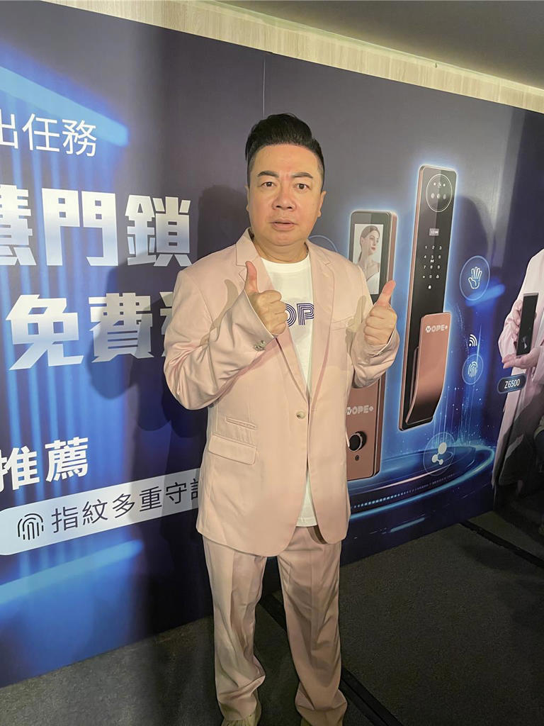 董至成26日出席電子鎖記者會。(謝采恩攝) 董至成26日出席電子鎖記者會。(謝采恩攝)
