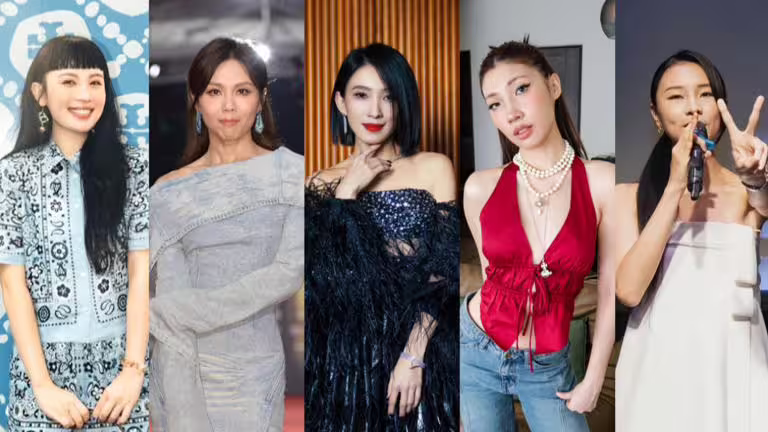 魏如萱（左圖起）、蔡健雅、戴佩妮、Karencici以及陳忻玥角逐金曲36華語歌后。（圖／翻攝自臉書）