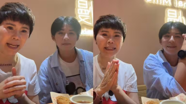 詹雅雯（左）昨和王彙筑聚餐並開直播談心。（圖／翻攝自詹雅雯臉書）