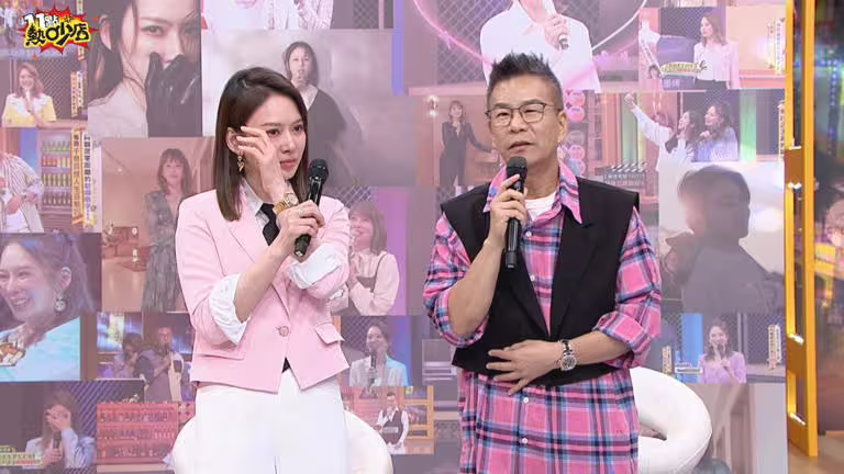 Melody節目中數度拭淚,沈玉琳謝謝搭檔5年的合作。(圖/TVBS) Melody節目中數度拭淚,沈玉琳謝謝搭檔5年的合作。(圖/TVBS)