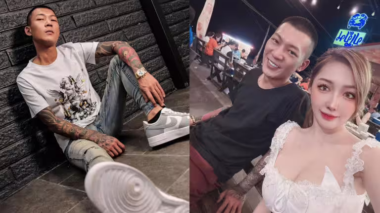鳳梨和老婆歐菈遭人開槍射擊。(圖/翻攝自鳳梨臉書) 鳳梨和老婆歐菈遭人開槍射擊。(圖/翻攝自鳳梨臉書)