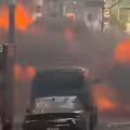 汽車突爆炸起火　路人尖叫逃命