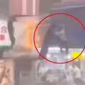突刮狂風暴雨　店員死抓雨棚騰空飛起
