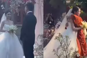 汪小菲婚禮現場超美！深情對馬筱梅「宣誓完婚」 全程未見兒女