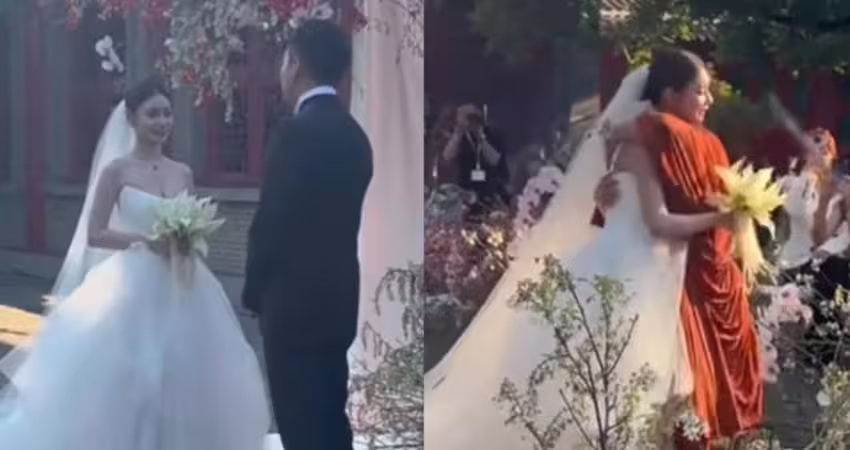 汪小菲婚禮現場超美！深情對馬筱梅「宣誓完婚」 全程未見兒女
